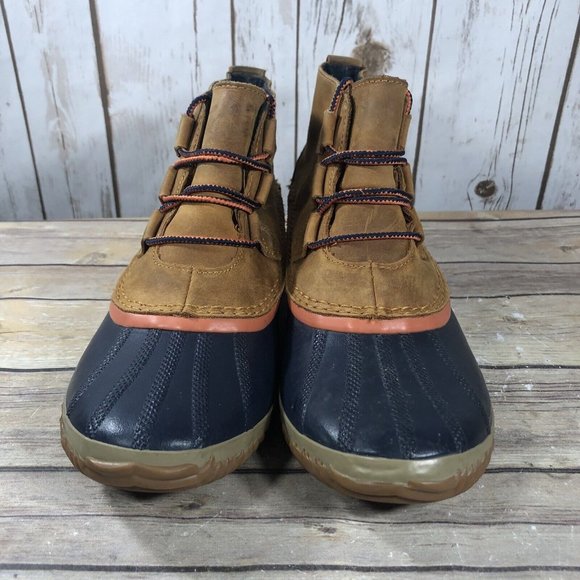 Sorel Out N About Ankle Duck Rain Boots Womens Size 10 Leather LaceUp Waterproof - Picture 4 of 12